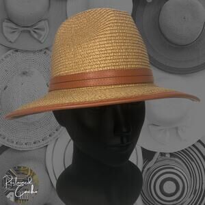 Riah Fashion Brown Straw Woven Fedora